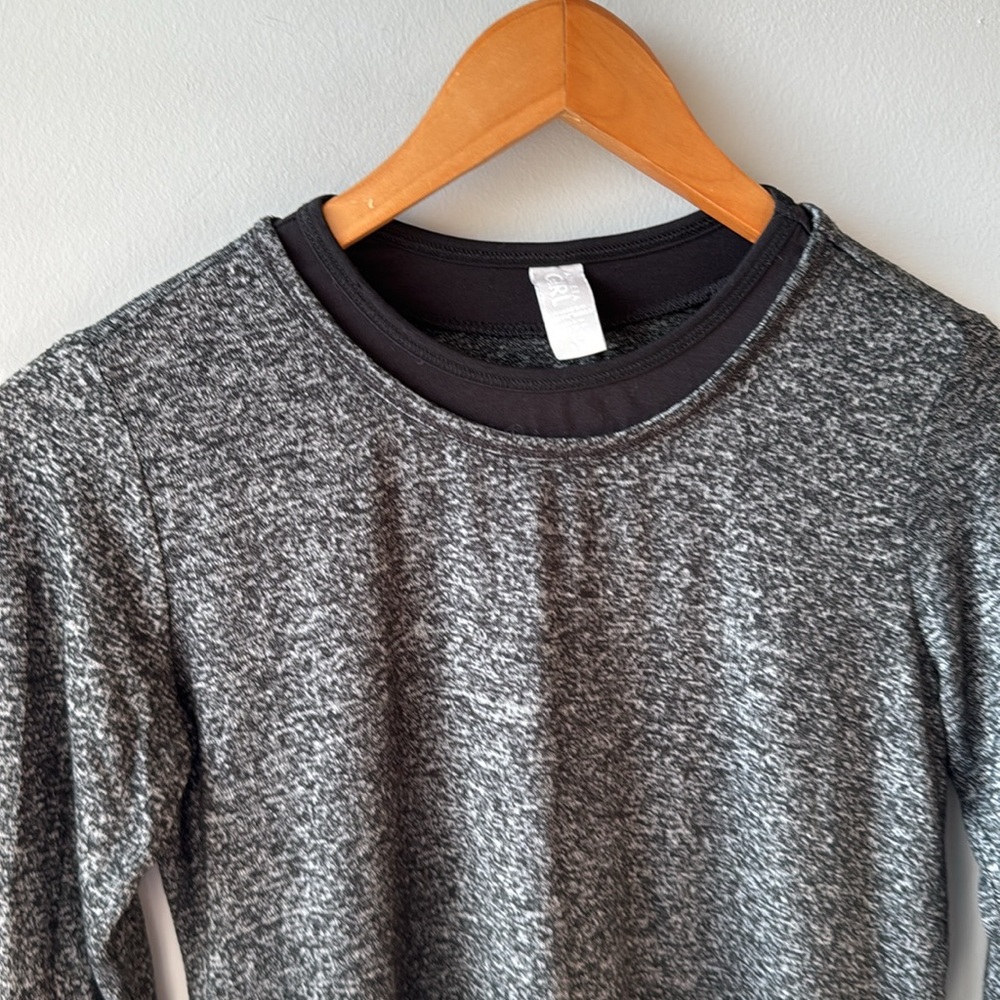 Athleta Girl Black and Grey Long Sleeve - Picture 2 of 5